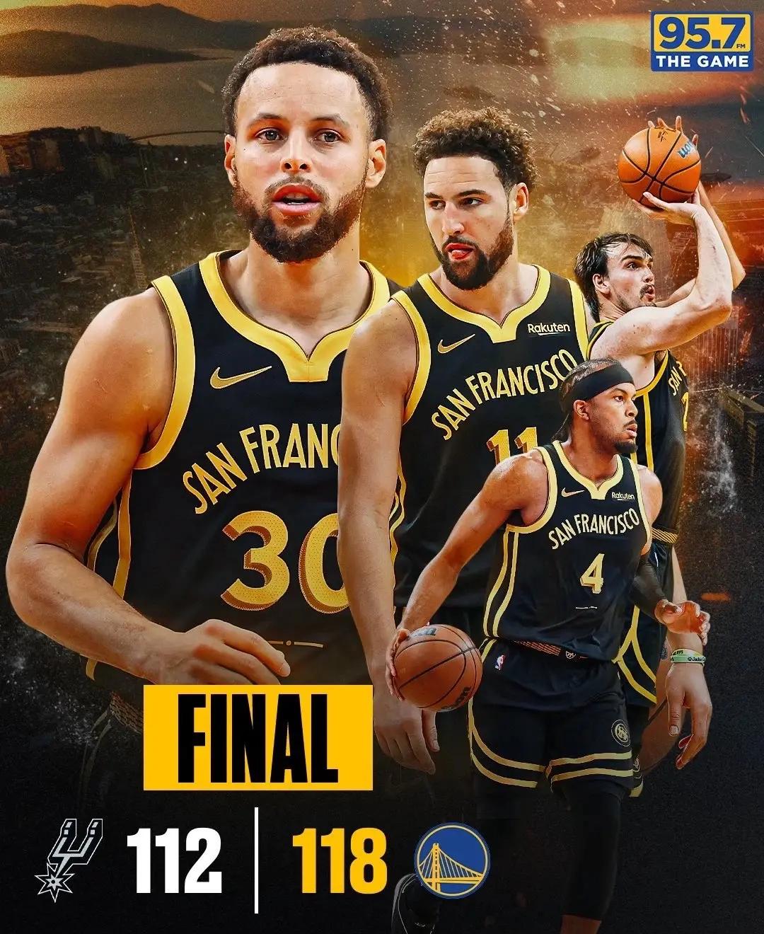 DB彩票-关于勇士不敌马刺，库里38分全队最高难救主的信息