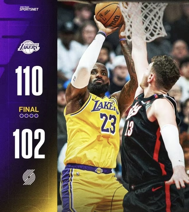 DB游戏-湖人再胜开拓者，终结两连败